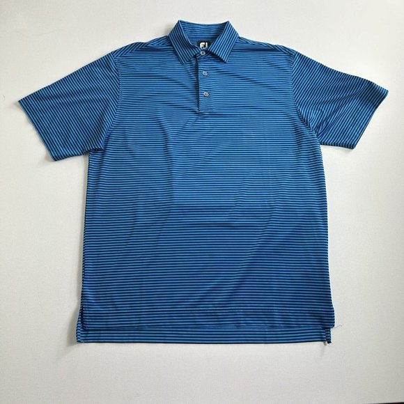 FootJoy FJ Polo Shirt Mens Size Medium Short Sleeve Golf Logo‎ Performance ￼ - Picture 1 of 9